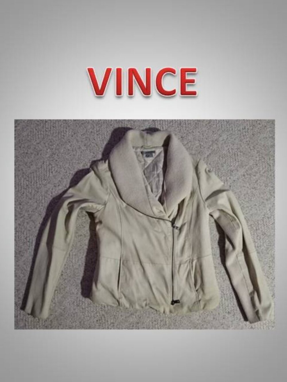 Vince Goat Leather jacket coat women's size large